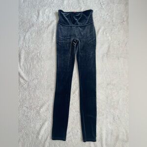 Spanx Black Velvet Leggings Size Small